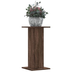 Soportes de plantas 2 uds madera marrón roble 30x30x60