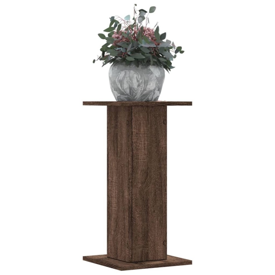 Soportes de plantas 2 uds madera marrón roble 30x30x60