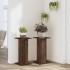 Soportes de plantas 2 uds madera marrón roble 30x30x60