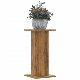 Soportes de plantas 2 uds madera roble artisian 30x30x60