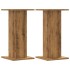 Soportes de plantas 2 uds madera roble artisian 30x30x60