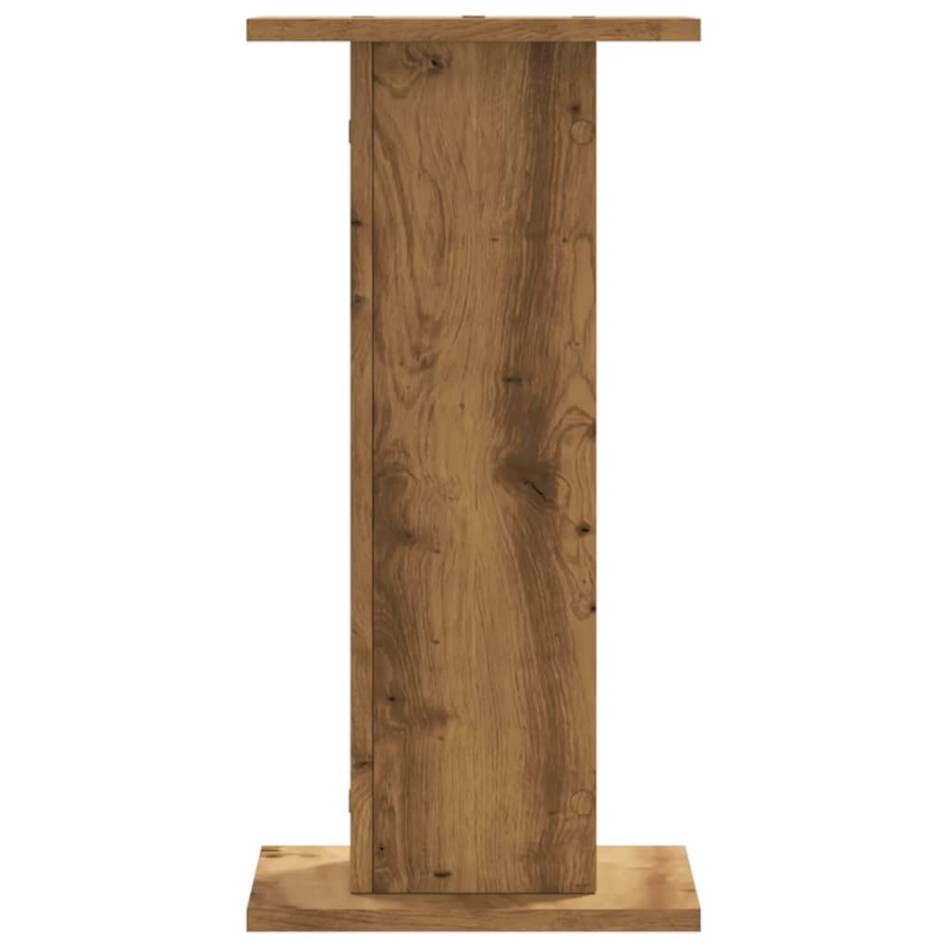 Soportes de plantas 2 uds madera roble artisian 30x30x60