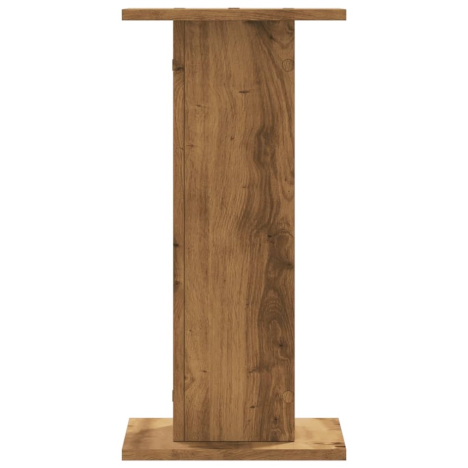 Soportes de plantas 2 uds madera roble artisian 30x30x60