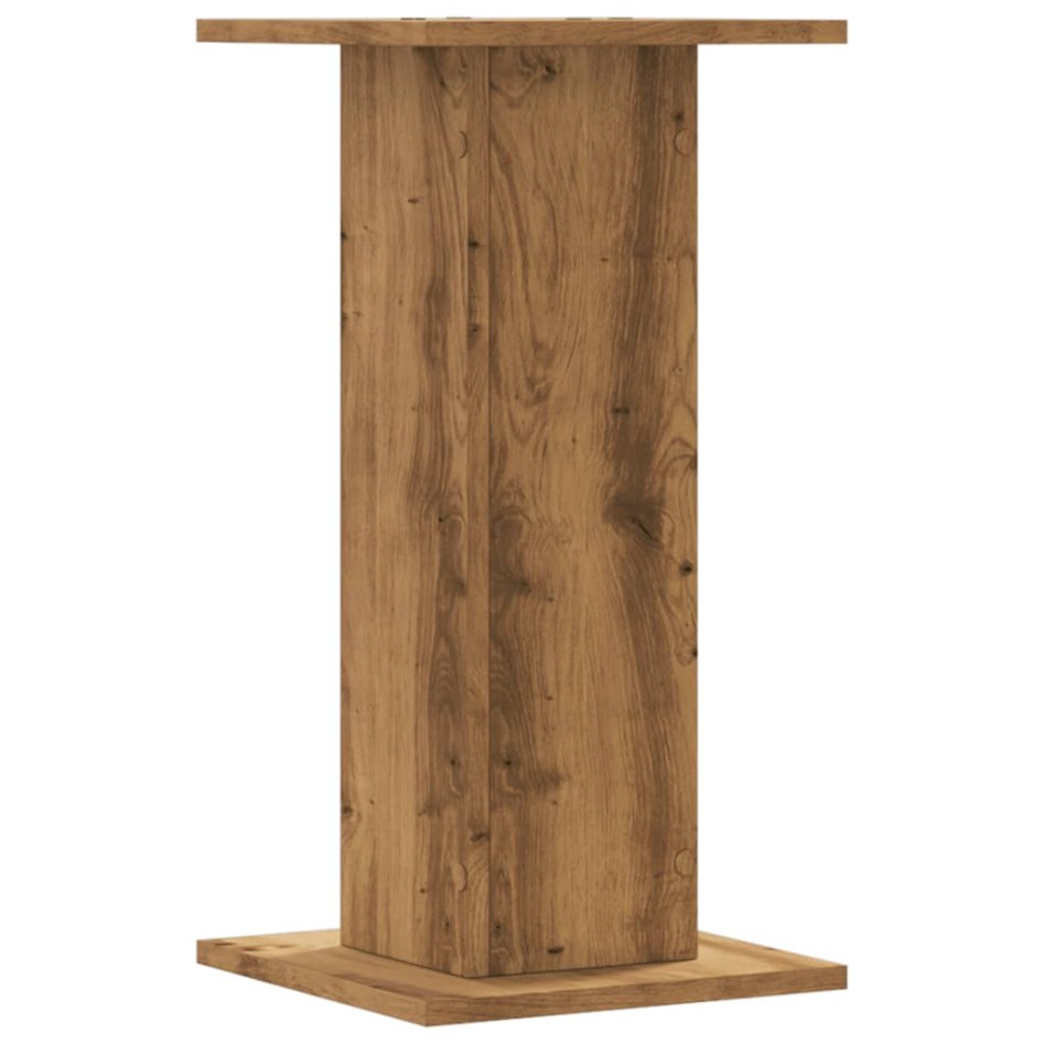 Soportes de plantas 2 uds madera roble artisian 30x30x60