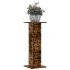 Soportes para plantas 2 uds madera roble ahumado 30x30x80
