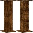 Soportes para plantas 2 uds madera roble ahumado 30x30x80