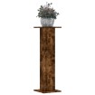 Soportes para plantas 2 uds madera roble ahumado 30x30x95 cm