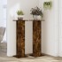Soportes para plantas 2 uds madera roble ahumado 30x30x95