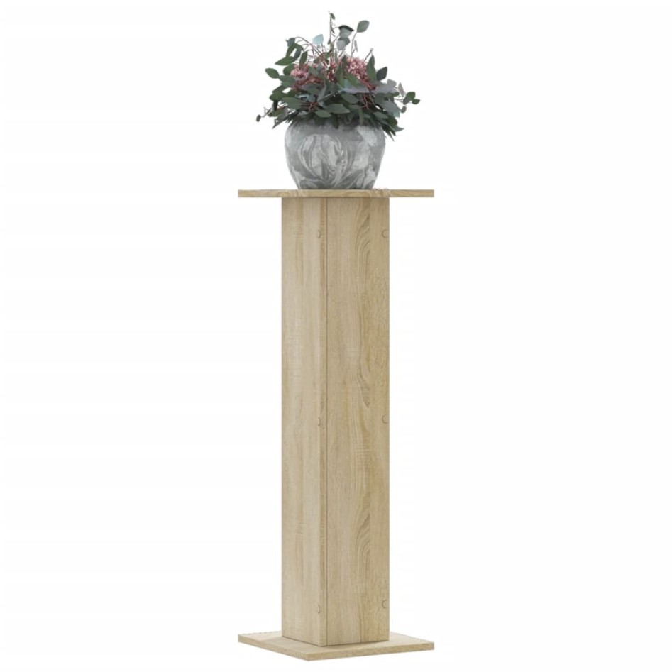 Soportes para plantas 2 uds madera roble Sonoma 30x30x95