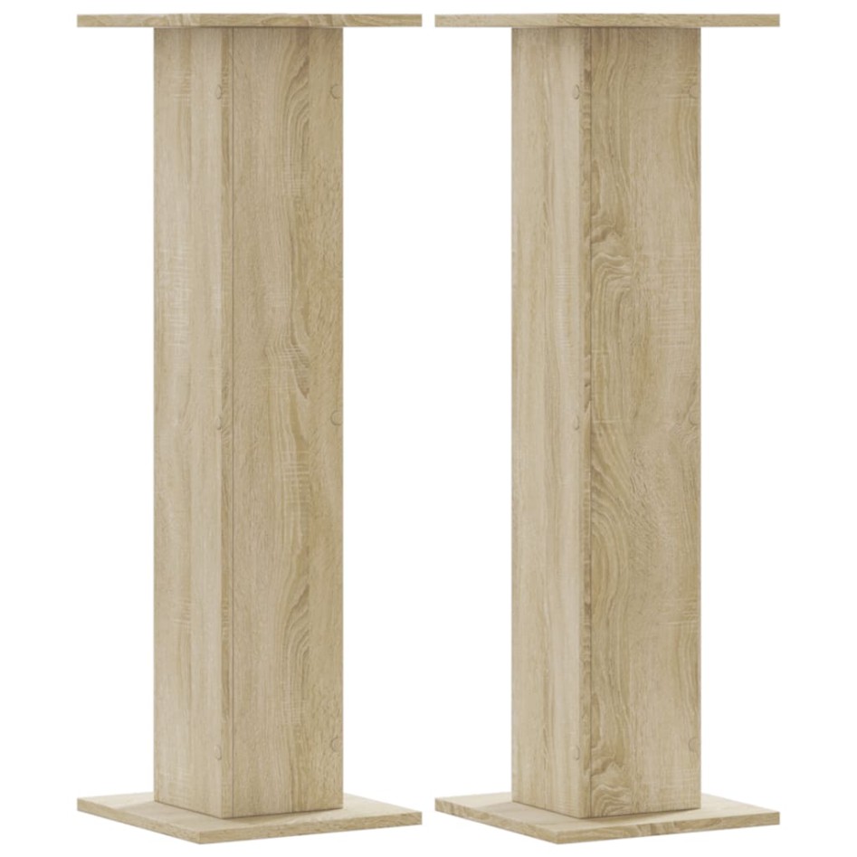 Soportes para plantas 2 uds madera roble Sonoma 30x30x95