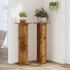 Soportes para plantas 2 uds madera roble envejecido 30x30x95