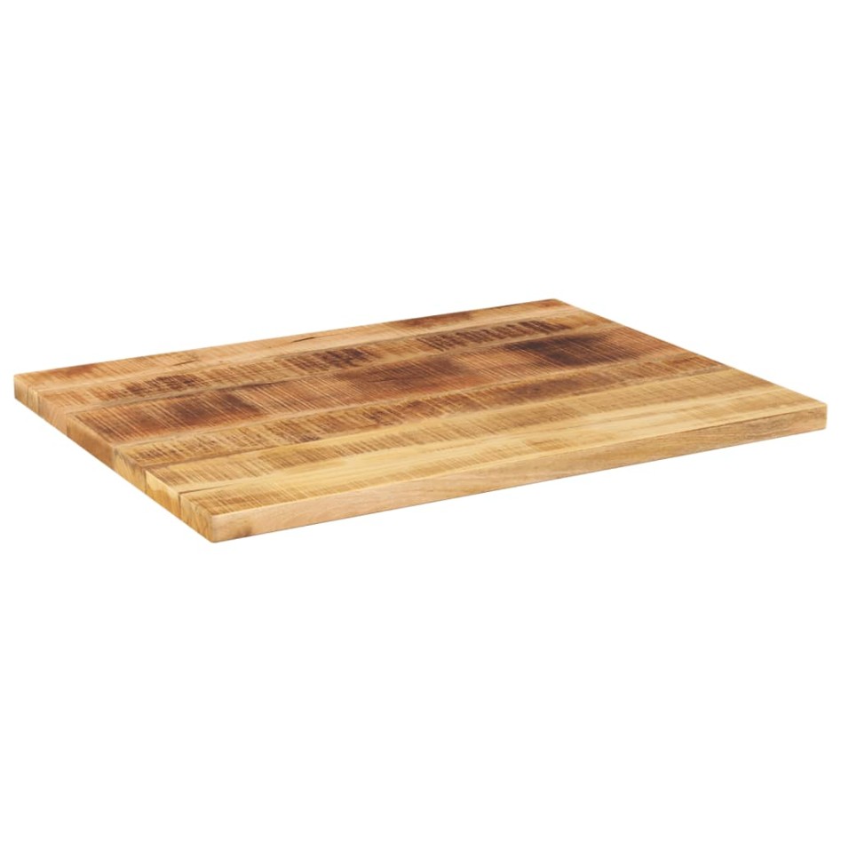 Tablero de mesa rectangular madera mango rugosa 80x60x2,5