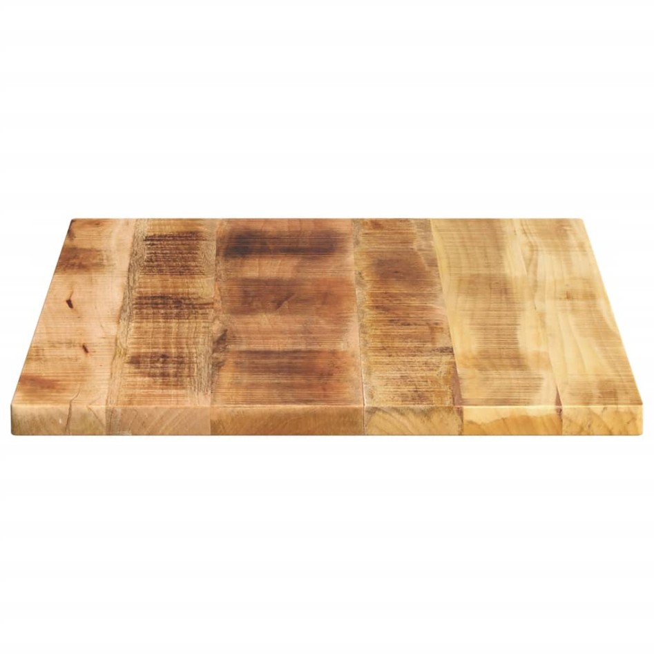 Tablero de mesa rectangular madera mango rugosa 80x60x2,5