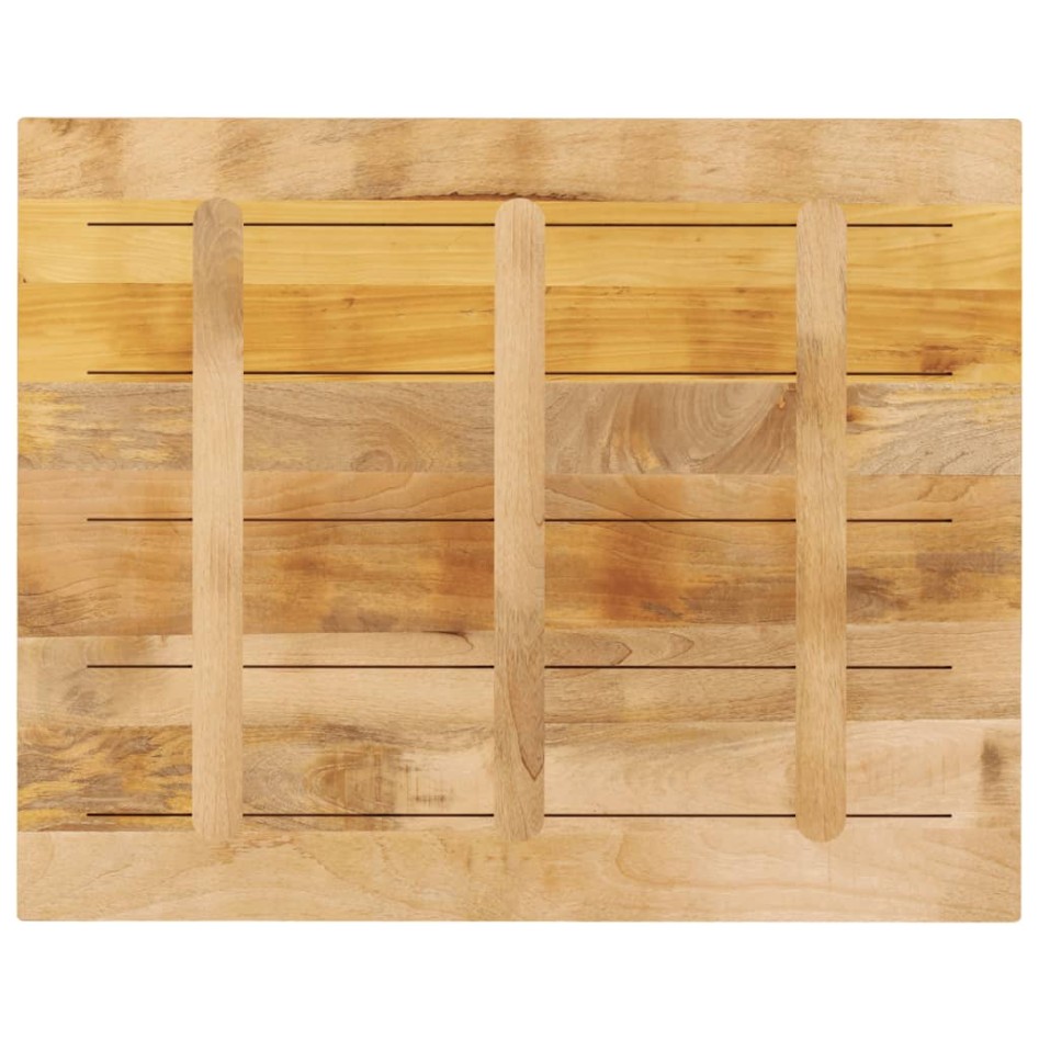 Tablero de mesa rectangular madera mango rugosa 90x80x2,5