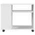 Mesa auxiliar con ruedas madera ingeniería blanco 70x35x60