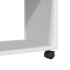Mesa auxiliar con ruedas madera ingeniería blanco 70x35x60