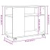 Mesa auxiliar con ruedas madera ingeniería blanco 70x35x60
