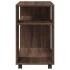 Mesa auxiliar con ruedas madera roble marrón 70x35x60
