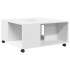 Mesa de centro madera de ingeniería blanca 80x80x40