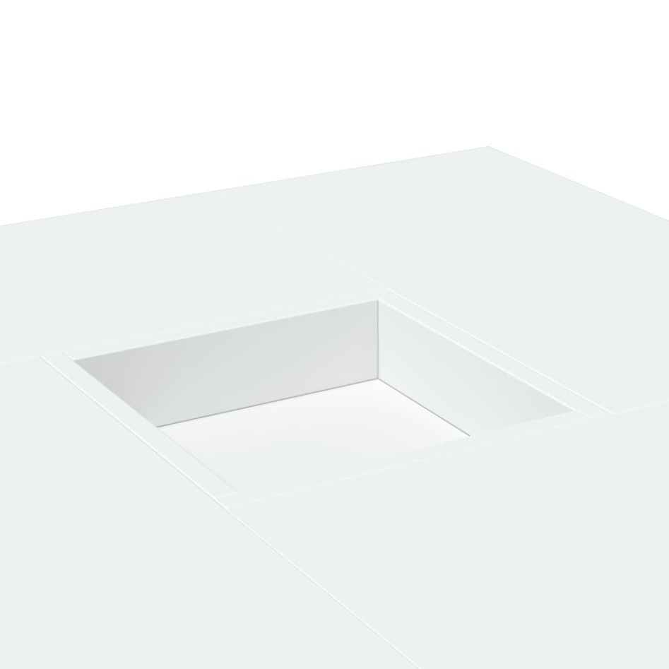 Mesa de centro madera de ingeniería blanca 80x80x40