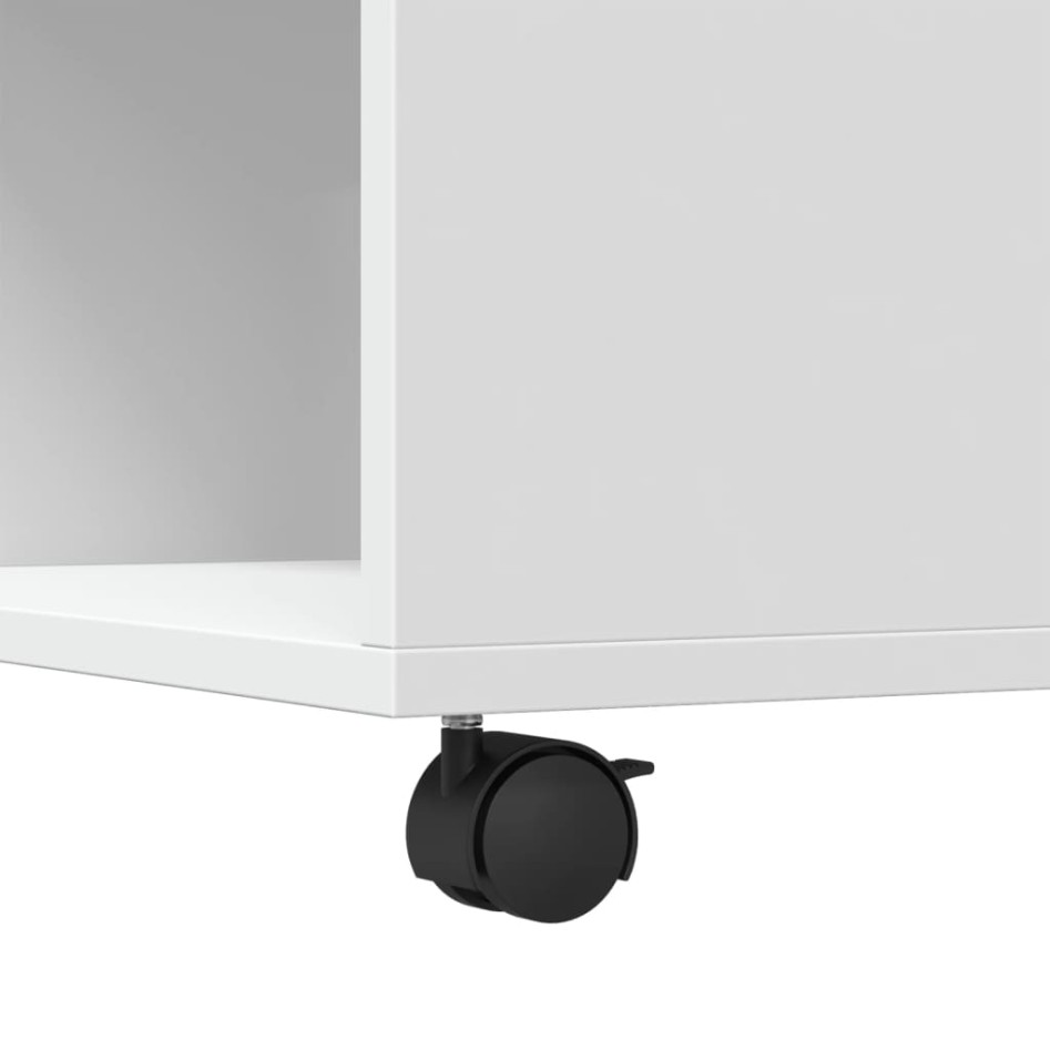 Mesa de centro madera de ingeniería blanca 80x80x40