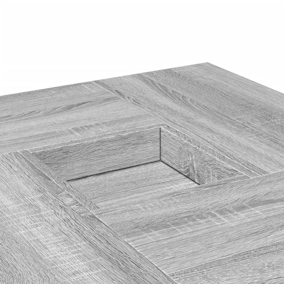 Mesa de centro madera de ingeniería gris Sonoma 80x80x40