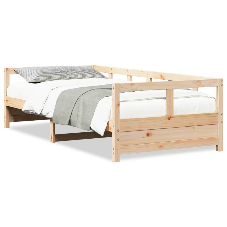 Sofá cama madera maciza de pino blanco 90x200