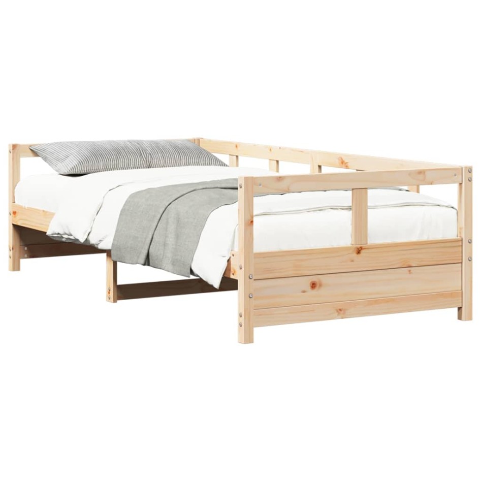 Sofá cama madera maciza de pino blanco 90x200