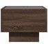 Mesita de noche con Infinity LED marrón roble 40x40x30
