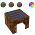 Mesita de noche con Infinity LED roble ahumado 40x40x30