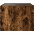 Mesita de noche con Infinity LED roble ahumado 40x40x30