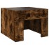 Mesita de noche con Infinity LED roble ahumado 40x40x30