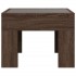 Mesita de noche con Infinity LED marrón roble 40x40x30