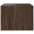 Mesita de noche con Infinity LED marrón roble 40x40x30