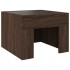 Mesita de noche con Infinity LED marrón roble 40x40x30