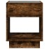 Mesita de noche con Infinity LED roble ahumado 40x40x50