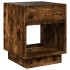 Mesita de noche con Infinity LED roble ahumado 40x40x50