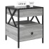 Mesa de centro con Infinity LED gris Sonoma 40x40x51