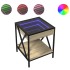 Mesita de noche con Infinity LED roble Sonoma 40x40x49