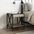 Mesita de noche con Infinity LED roble Sonoma 40x40x49