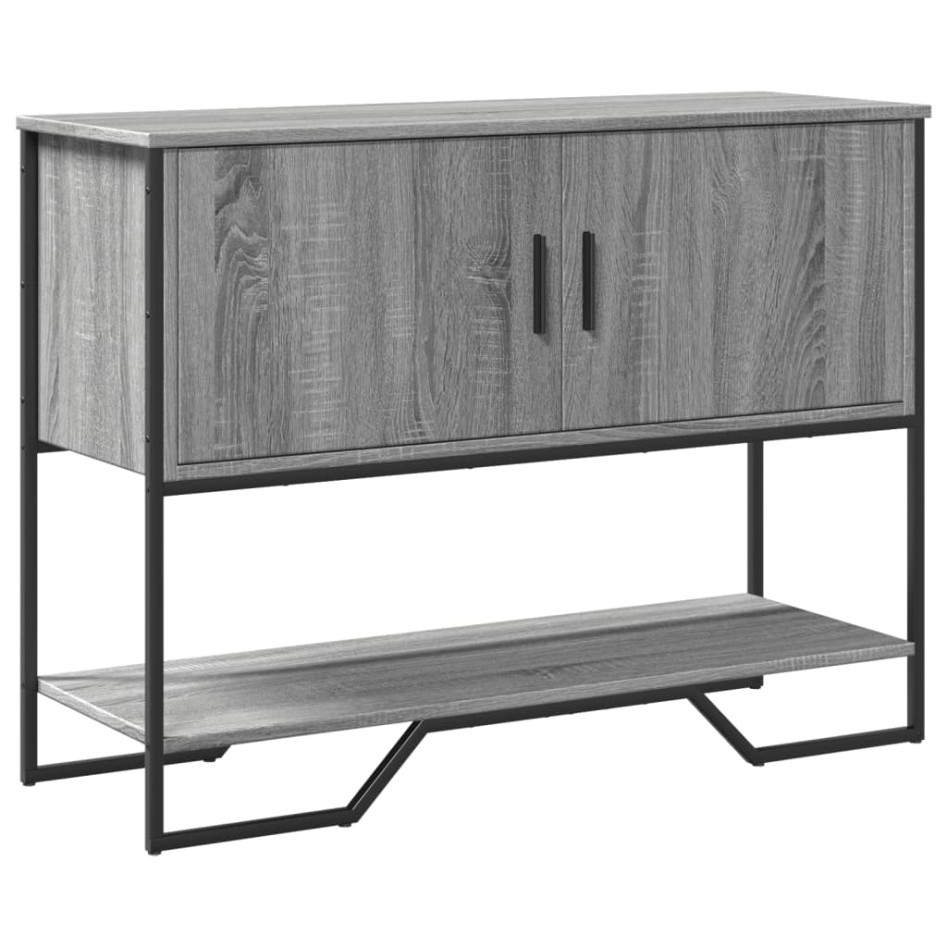 Mesa consola madera de ingeniería gris Sonoma 100x35x74,5