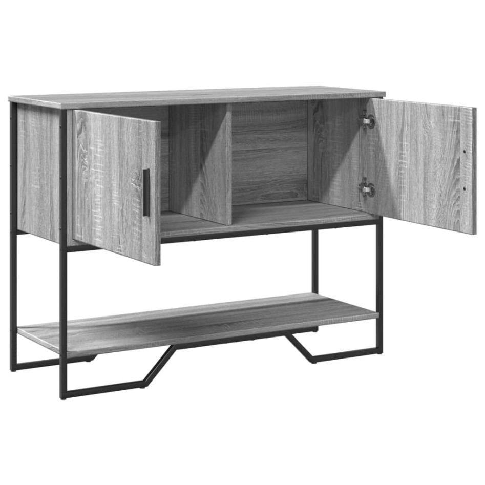 Mesa consola madera de ingeniería gris Sonoma 100x35x74,5