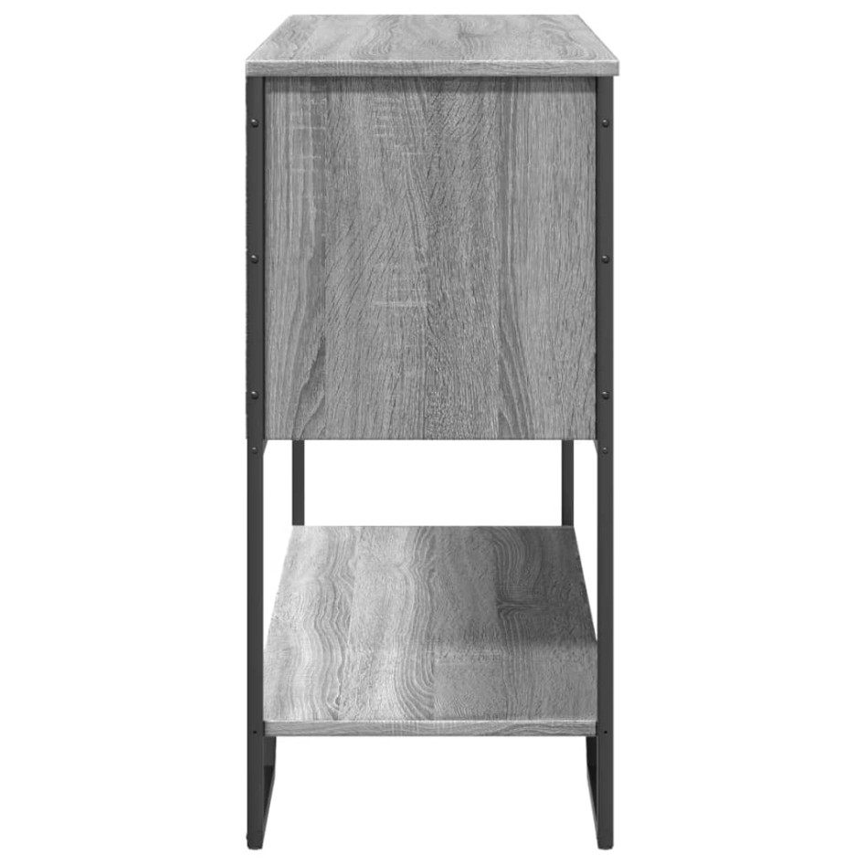 Mesa consola madera de ingeniería gris Sonoma 100x35x74,5