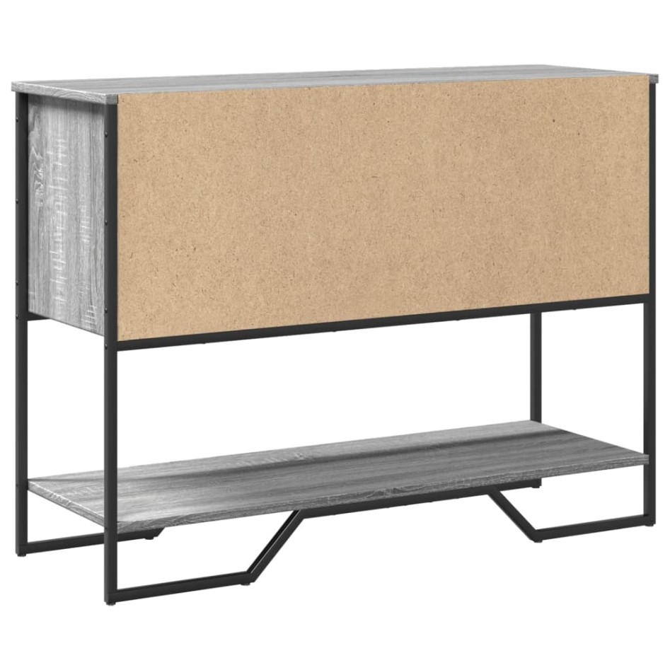 Mesa consola madera de ingeniería gris Sonoma 100x35x74,5