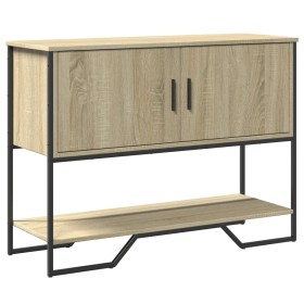 Mesa consola madera de ingeniería roble Sonoma 100x35x74,5