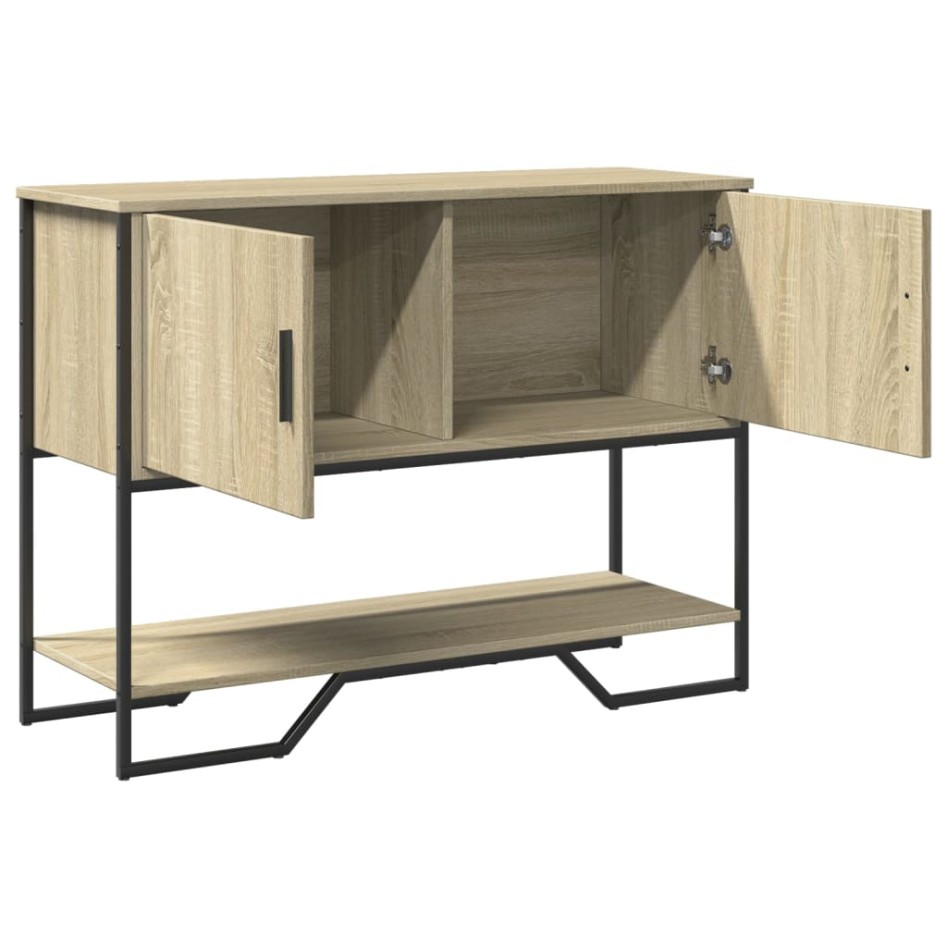 Mesa consola madera de ingeniería roble Sonoma 100x35x74,5