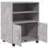 Armario con ruedas madera ingeniería gris hormigón 60x48x81