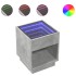 Mesa de centro con Infinity LED gris hormigón 40x40x50