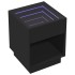 Mesa de centro con Infinity LED negro 40x40x50