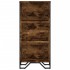 Estantería madera de ingeniería roble ahumado 50x31x106